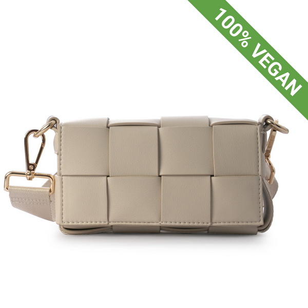 Oyster 6-in-1 Braided Vegan Leather Waist and Shoulder Bag – Convertible Crossbody Bag for Women

