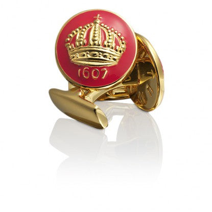Cufflinks | The Skultuna Crown Gold | Italian Racing Red - STOCKHOLM 