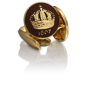 Cufflinks | The Skultuna Crown Gold | Coffee Bean Brown - STOCKHOLM 