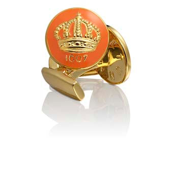 Cufflinks | The Skultuna Crown Gold | Orange - STOCKHOLM 