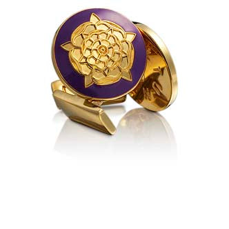 Cufflinks | Tudor Rose | Gold | Purple - STOCKHOLM 