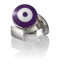 Cufflinks | Bomber | Purple & White - STOCKHOLM 