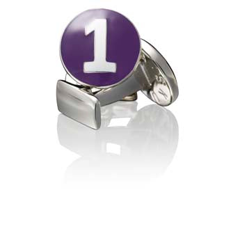 Cufflinks | The Racer | Silver | Purple - STOCKHOLM 