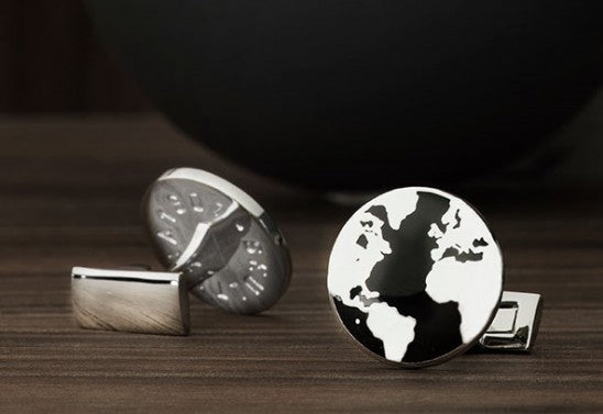 Cufflinks | The World | Silver - STOCKHOLM 