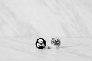 Cufflinks | Skull & Bones | Black & White - STOCKHOLM 
