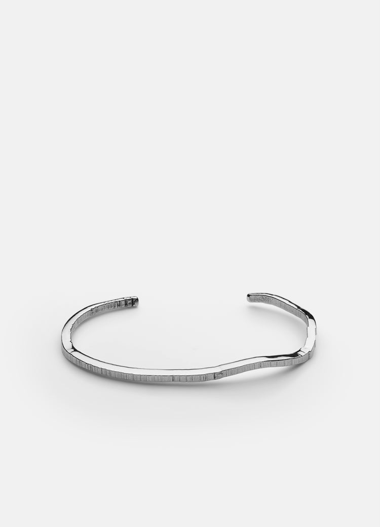 Bangle | Chêne  | Raw Cuff   | Polished Steel - STOCKHOLM 