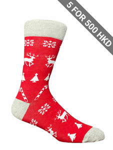 Socks | Christmas | Red Reindeer | Cotton