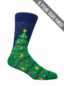 Socks | Christmas | Green Tree | Cotton