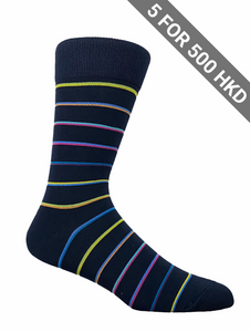 Socks | Navy | Stripes | Cotton