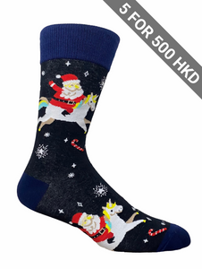 Socks | Christmas | Unicorn Santa | Cotton