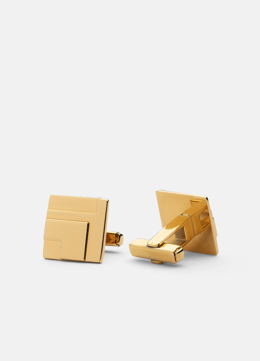 Cufflinks | Folkform | Gold - STOCKHOLM 