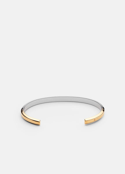 Bangle | Thin Icon Cuff Two Tone | Silver & Gold Plated