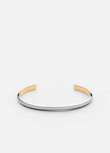 Bangle | Thin Icon Cuff Two Tone | Silver & Gold Plated