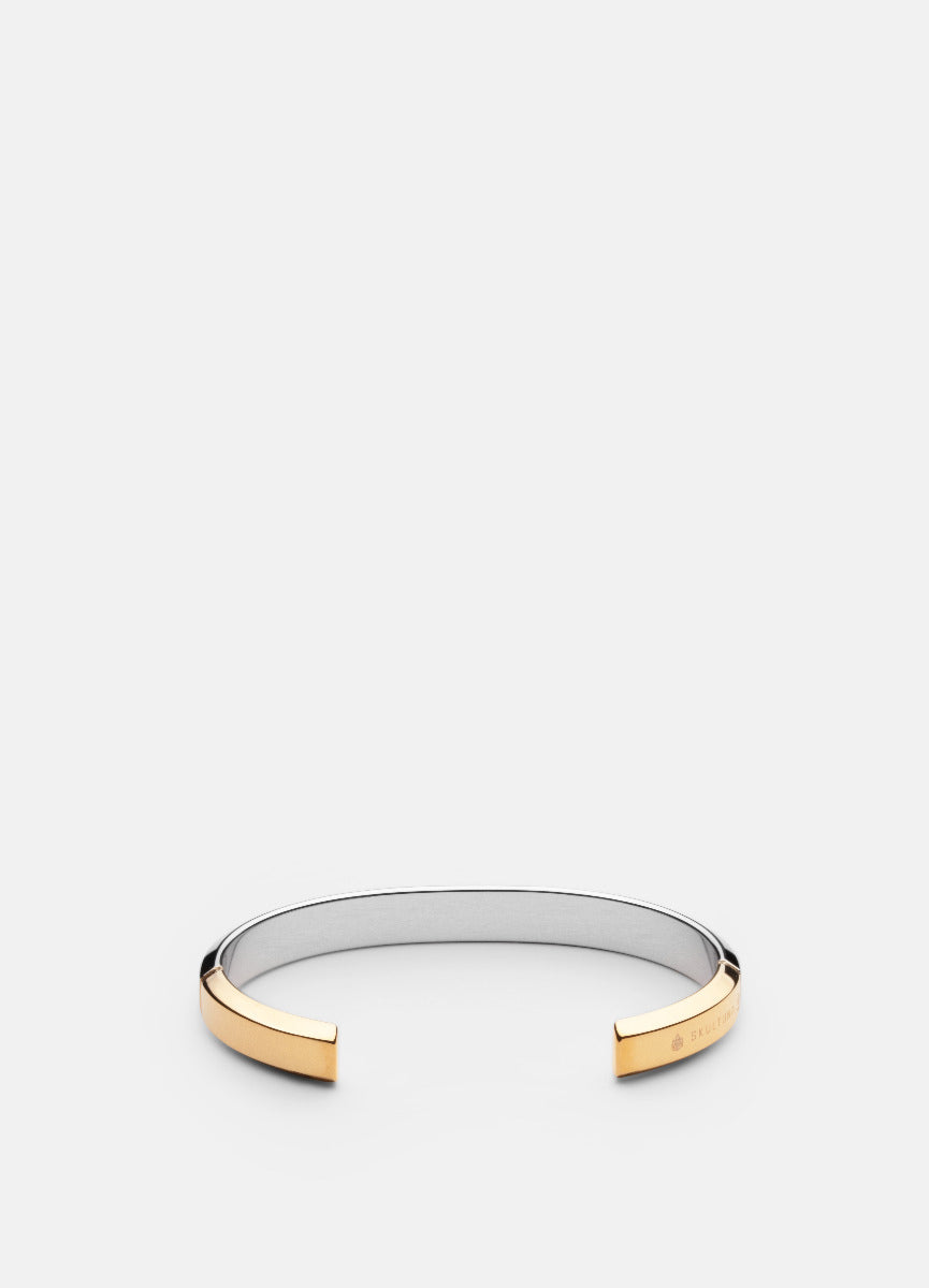 Bangle | Thick Icon Cuff Two Tone | Silver & Gold Plated
