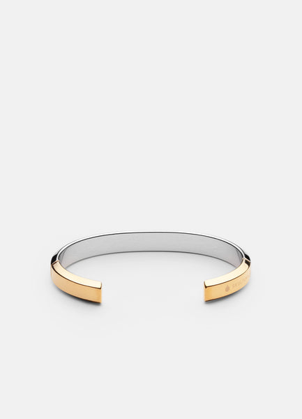 Bangle | Thick Icon Cuff Two Tone | Silver & Gold Plated