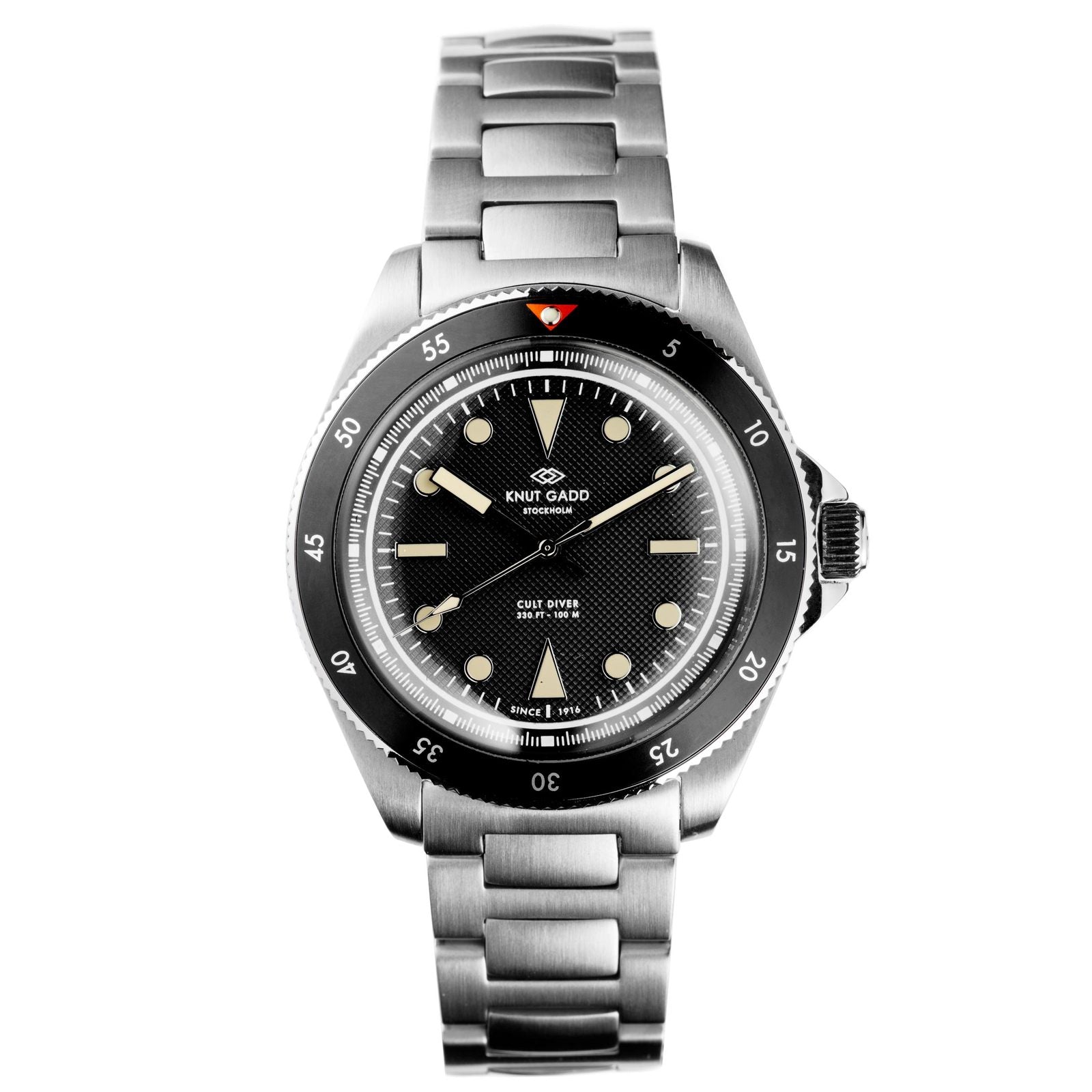 Cult Diver | Deep Black | Steel Bracelet