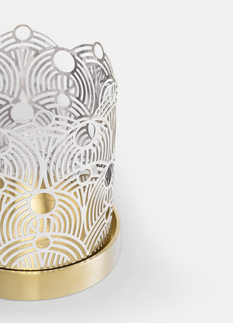 Candle Holder | Lara Bohinc | Silver | Lunar Small - STOCKHOLM 
