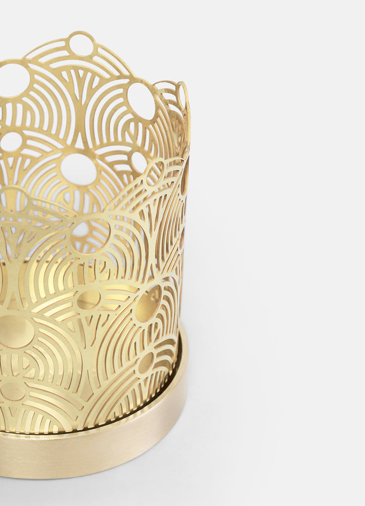 Candle Holder | Lara Bohinc | Brass | Lunar Small - STOCKHOLM 