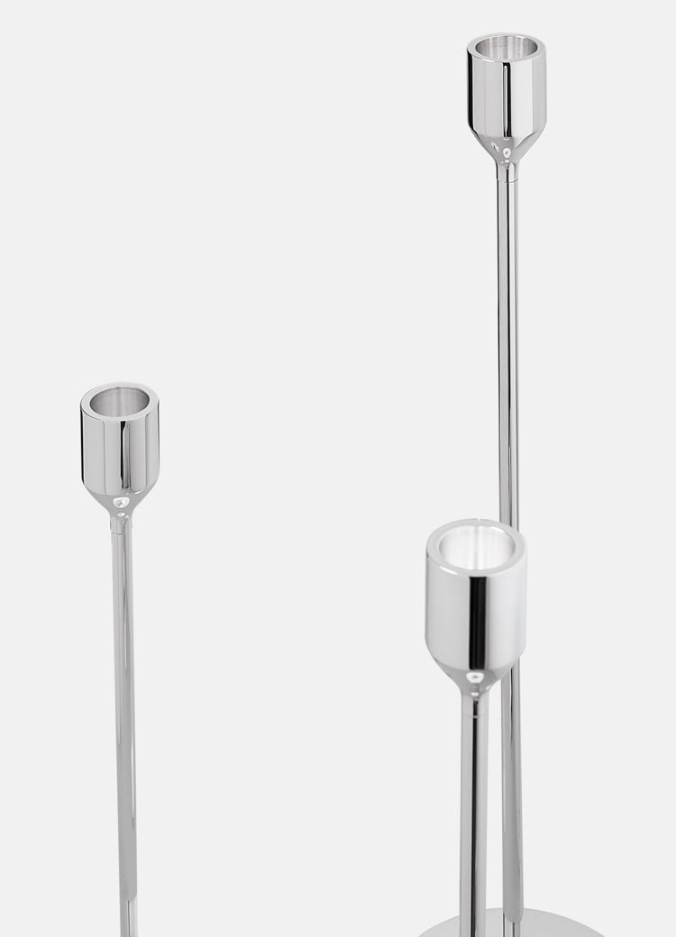 Candlestick | Nattlight | Silver | Large - STOCKHOLM 