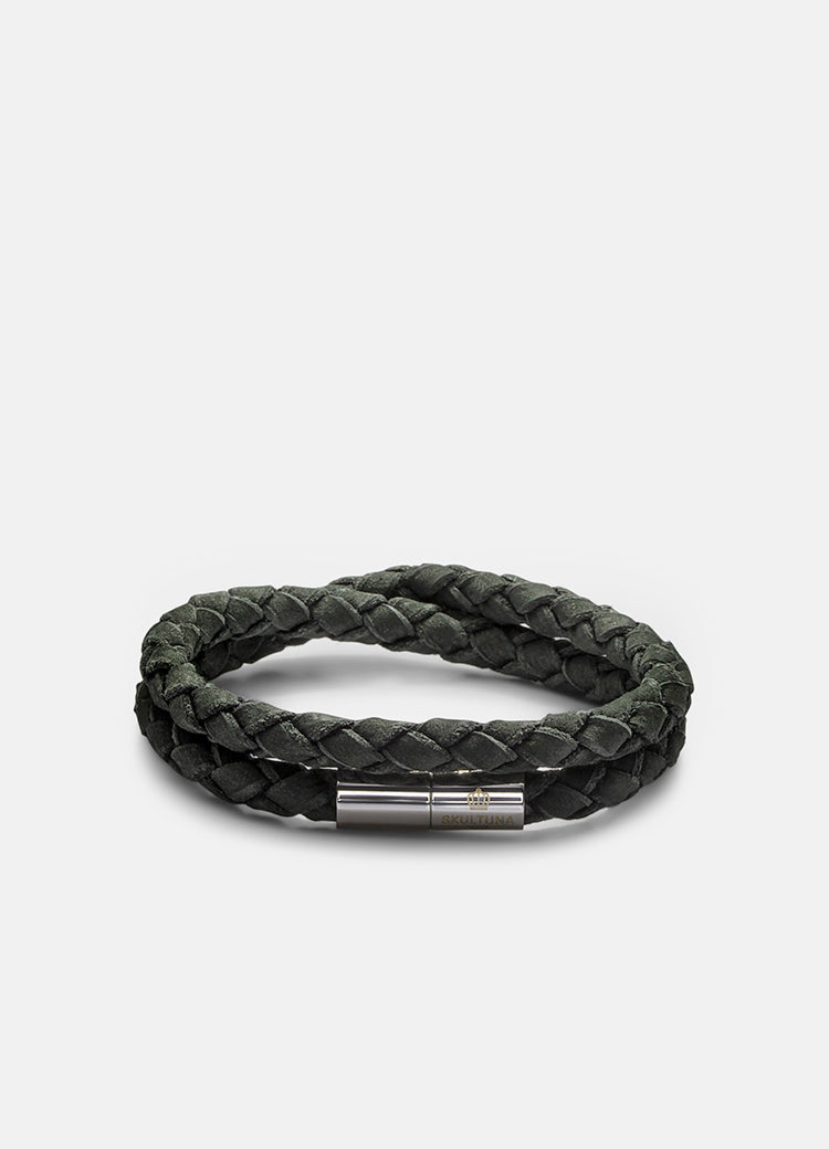 Suede Bracelet | Dark Green - STOCKHOLM suede-bracelet-skultuna1607-skultuna-sweden-stockholm-shop-hongkong-italian-leather-original-mens-bracelet-mensaccessories-brass-18karatgold-plated