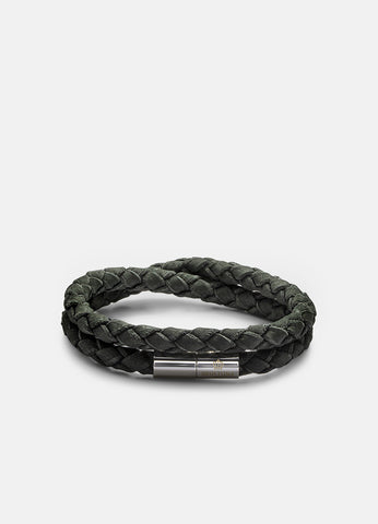 Suede Bracelet | Dark Green - STOCKHOLM suede-bracelet-skultuna1607-skultuna-sweden-stockholm-shop-hongkong-italian-leather-original-mens-bracelet-mensaccessories-brass-18karatgold-plated