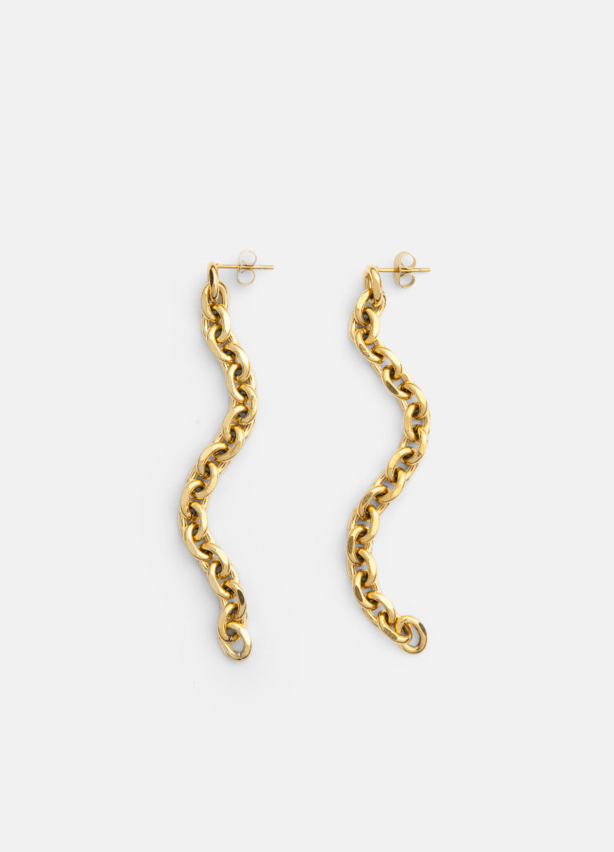 Earrings | Unité Chain | Gold Plated