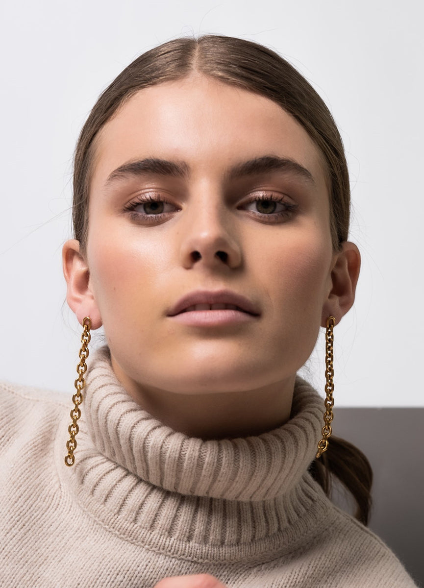 Earrings | Unité Chain | Gold Plated