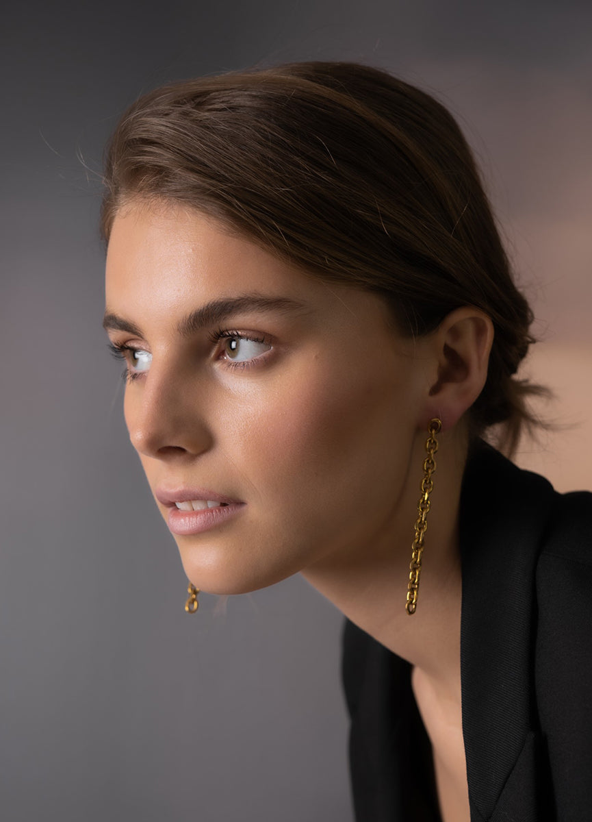 Earrings | Unité Chain | Gold Plated