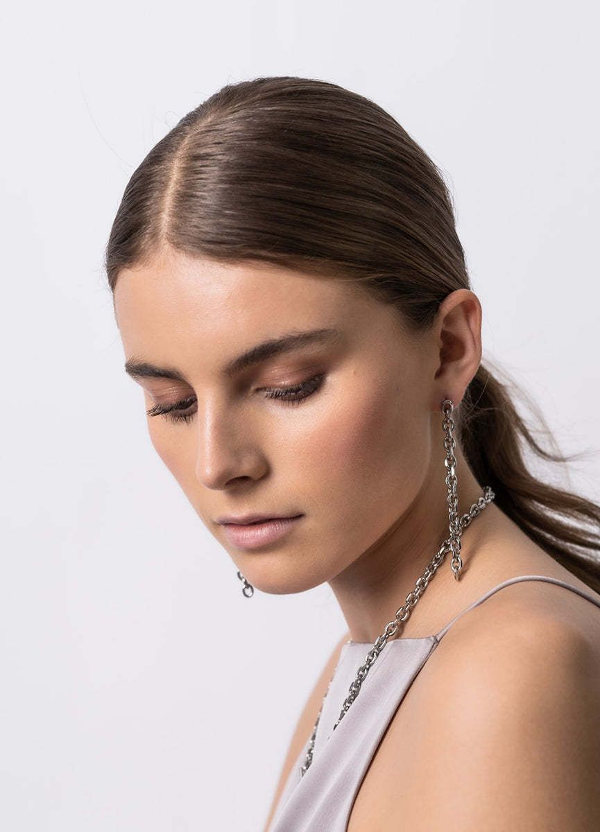 Earrings | Unité Chain | Silver Plated