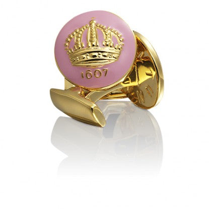 Cufflinks | The Skultuna Crown Gold | Lavender Pink - STOCKHOLM 