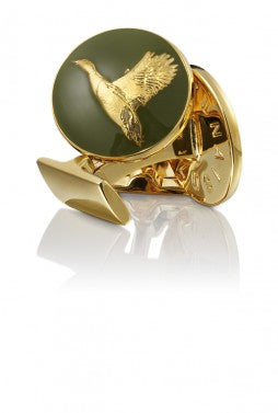 Cufflinks | The Hunter | Gold & Green | The Flying Duck - STOCKHOLM 