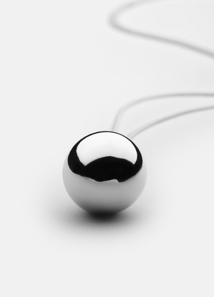 Necklace | The Ball | Polished Steel - STOCKHOLM 