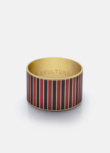 Bangle | The Stripe Bracelet | Black and Red - STOCKHOLM 