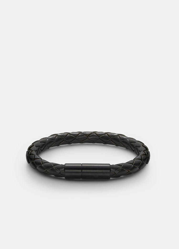 Leather Bracelet | 6mm | Black | Dark Brown - STOCKHOLM 