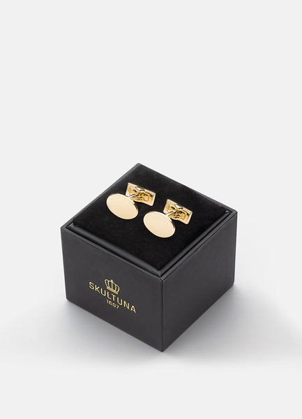 Cufflinks | Black Tie Collection | Gold Oval - STOCKHOLM 