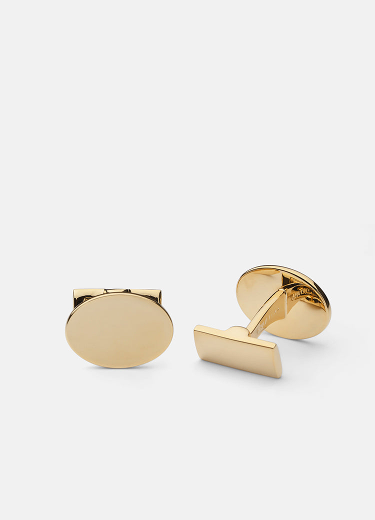 Cufflinks | Black Tie Collection | Gold Oval - STOCKHOLM 