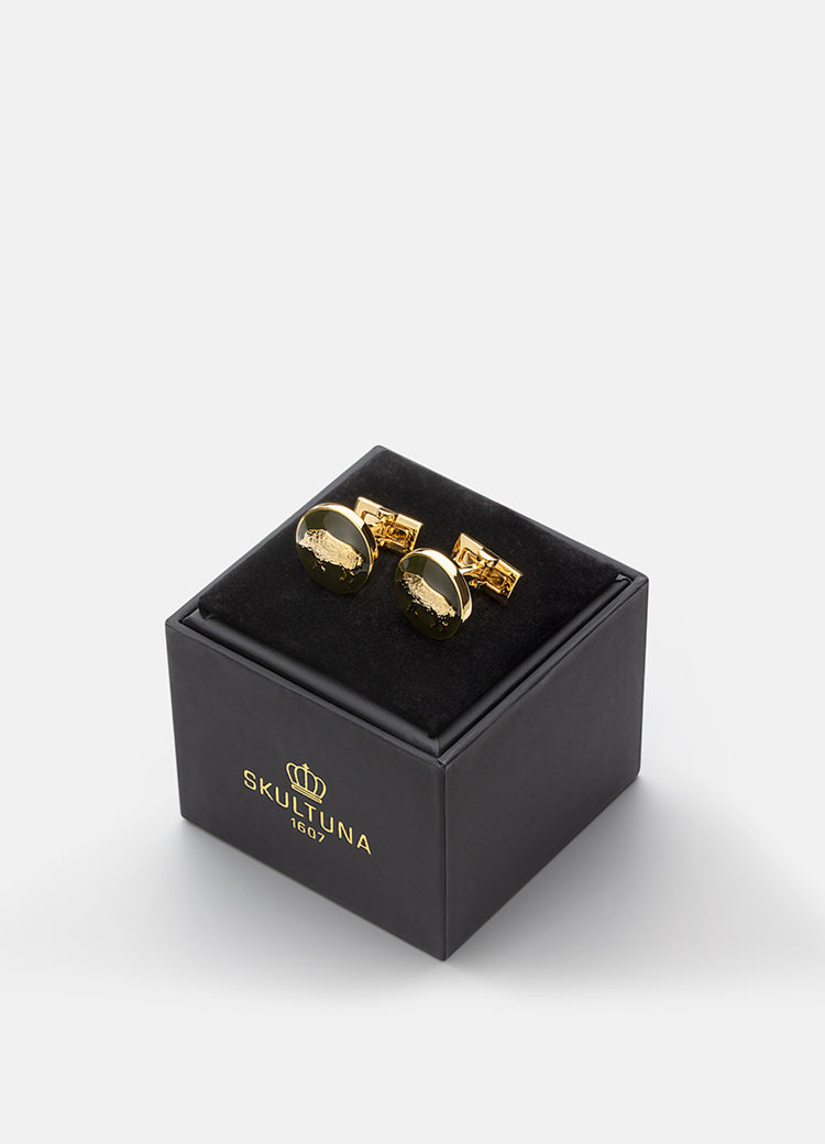 Cufflinks | The Hunter | Gold & Green | The Wild Boar - STOCKHOLM 