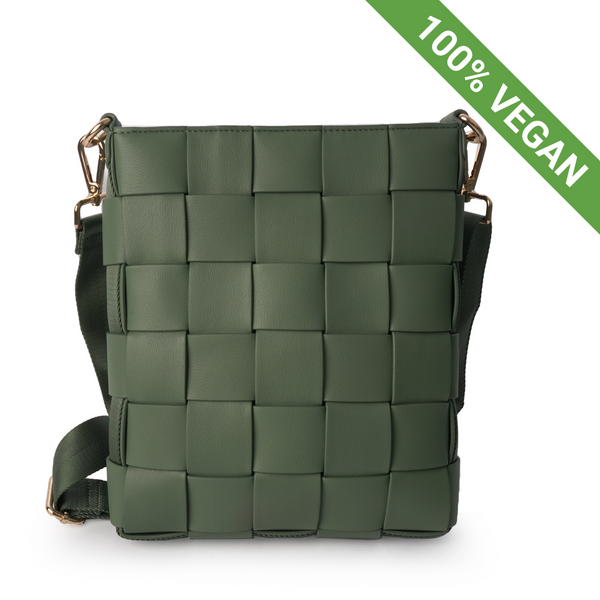 Shoulder Bag | Braided Strap Bag | Green | Vegan