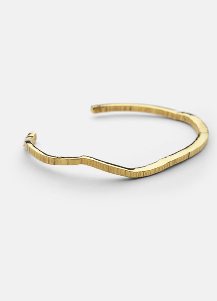 Bangle | Chêne  | Raw Cuff   | Gold Plated - STOCKHOLM 