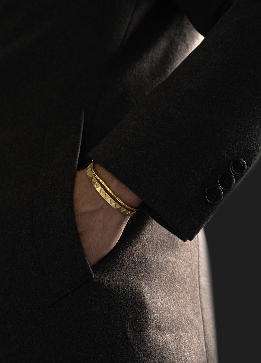 Bangle | Chêne  | Raw Cuff   | Gold Plated - STOCKHOLM 