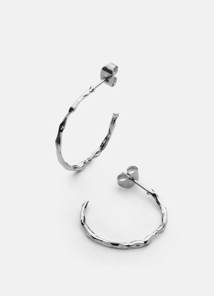 Earrings | Chunky Loop Petit | Silver Plated