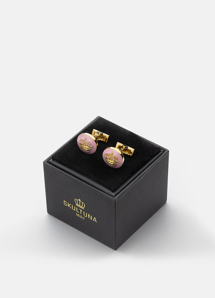 Cufflinks | The Skultuna Crown Gold | Lavender Pink - STOCKHOLM 