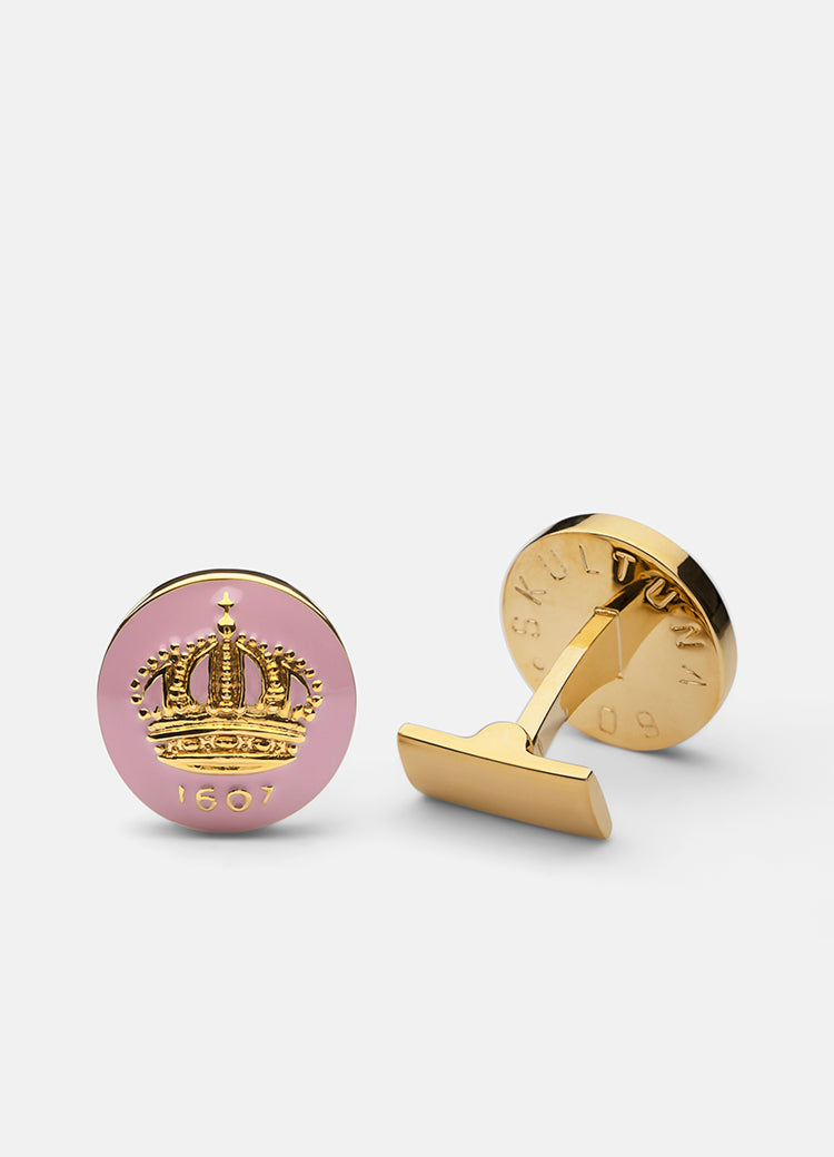 Cufflinks | The Skultuna Crown Gold | Lavender Pink - STOCKHOLM 