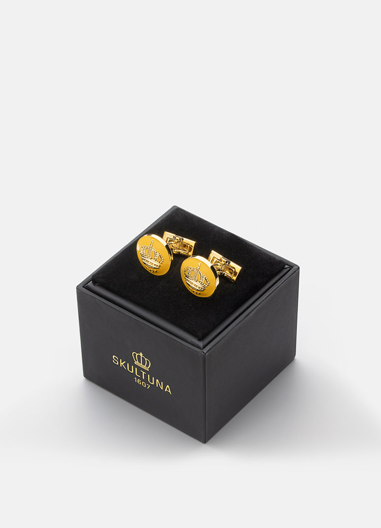 Cufflinks | The Skultuna Crown Gold | Swedish Yellow - STOCKHOLM 
