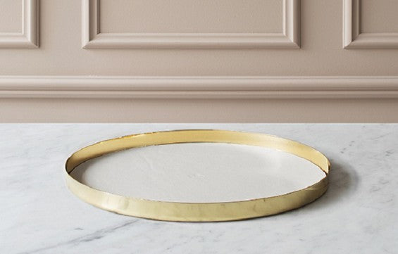 Tray | Karui | White Leather | Extra Large - STOCKHOLM 