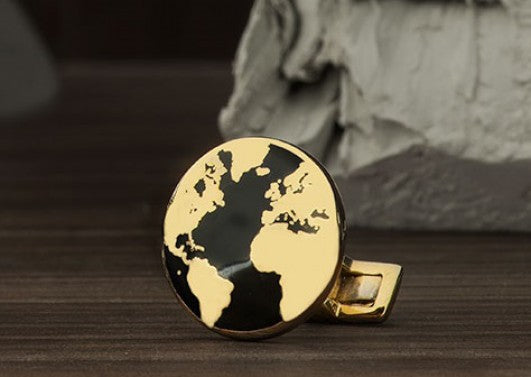 Cufflinks | The World | Gold - STOCKHOLM 