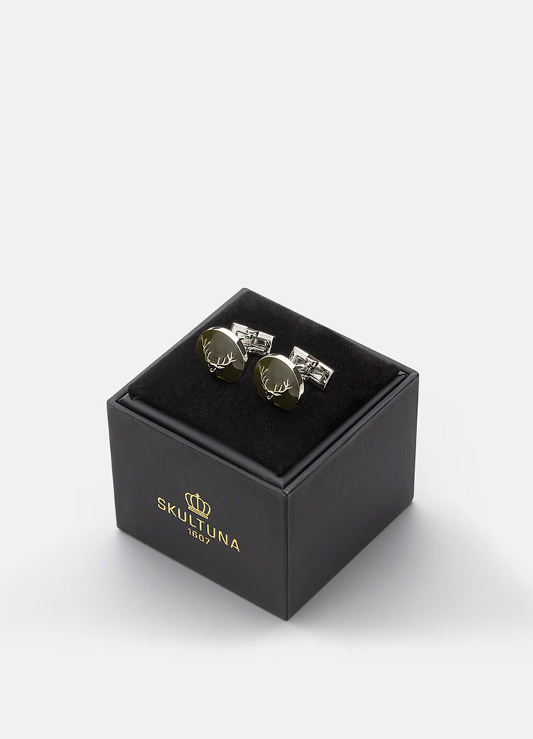 Cufflinks | The Hunter | Silver & Green | The Deer - STOCKHOLM 