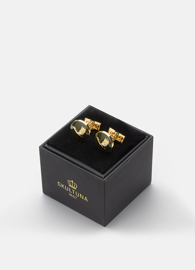 Cufflinks | The Hunter | Gold & Green | The Flying Duck - STOCKHOLM 