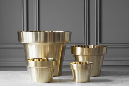 Pot | Brushed Brass | Extra Small - STOCKHOLM 