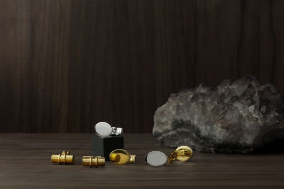 Cufflinks | Black Tie Collection | Gold Oval - STOCKHOLM 